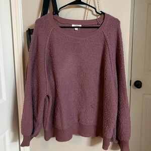 Umgee Plush Bubble Sleeve Sweater in Maeve